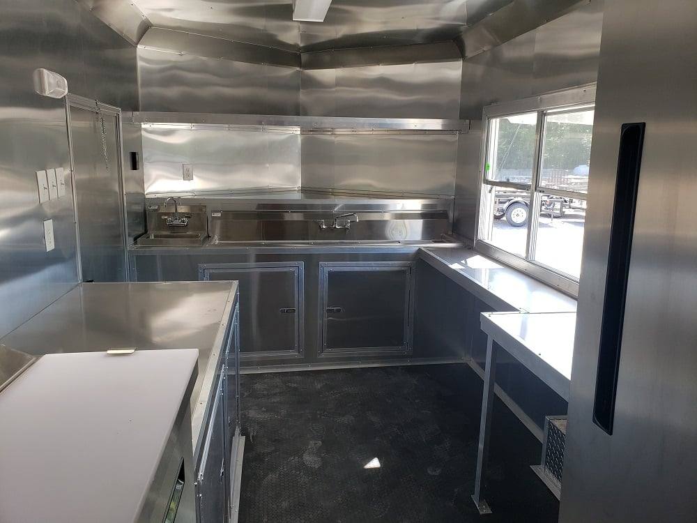 8.5' x 16' White Concession Food Trailer With Appliances - Image 3
