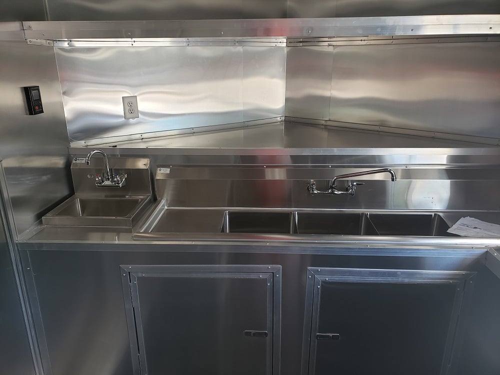 8.5' x 16' White Concession Food Trailer With Appliances - Image 10