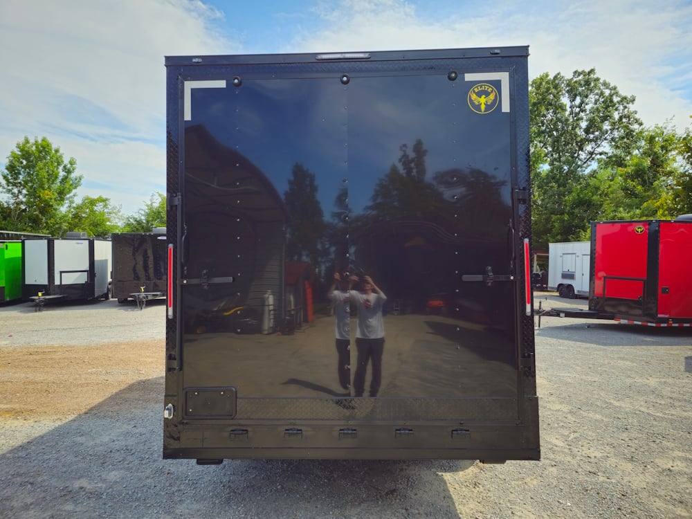 8.5' X 18' Black W Blackout Enclosed Marketing Trailer - Image 8