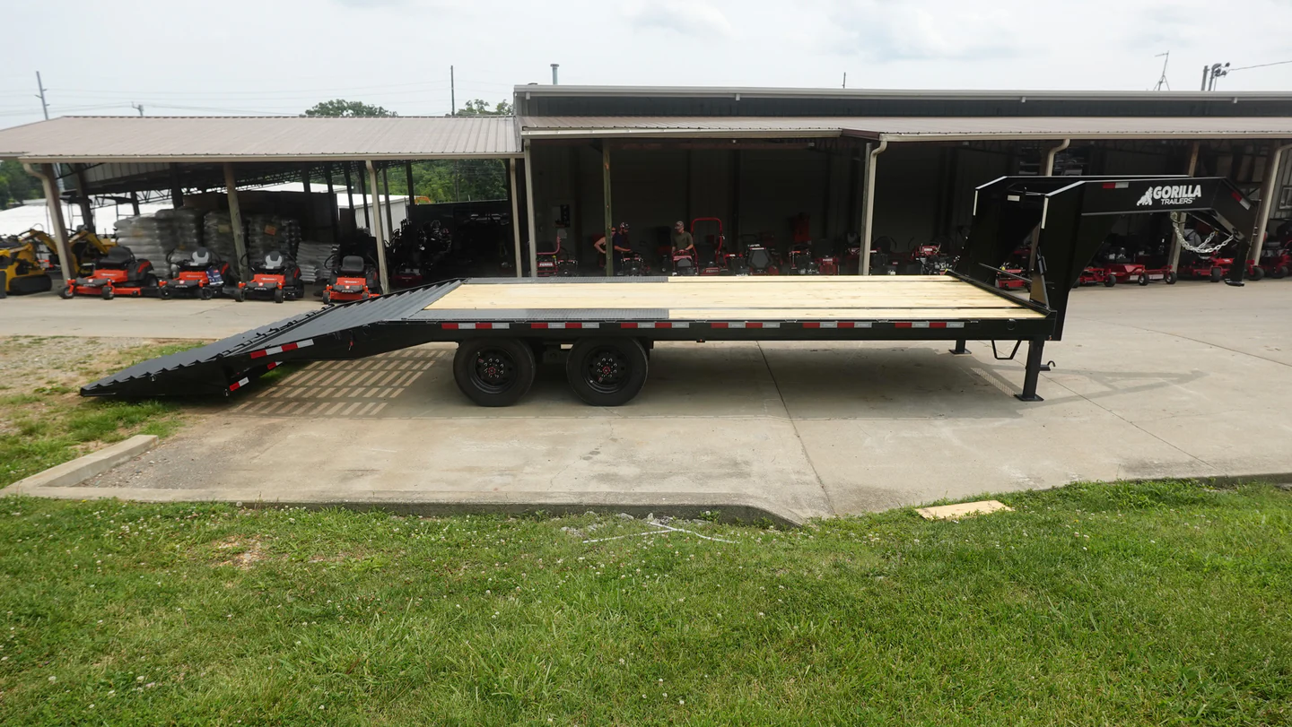 8.5x25 Gooseneck Deckover Dovetail Trailer (2) 10K Axles King Kong Ramps 20K GVWR - Image 6
