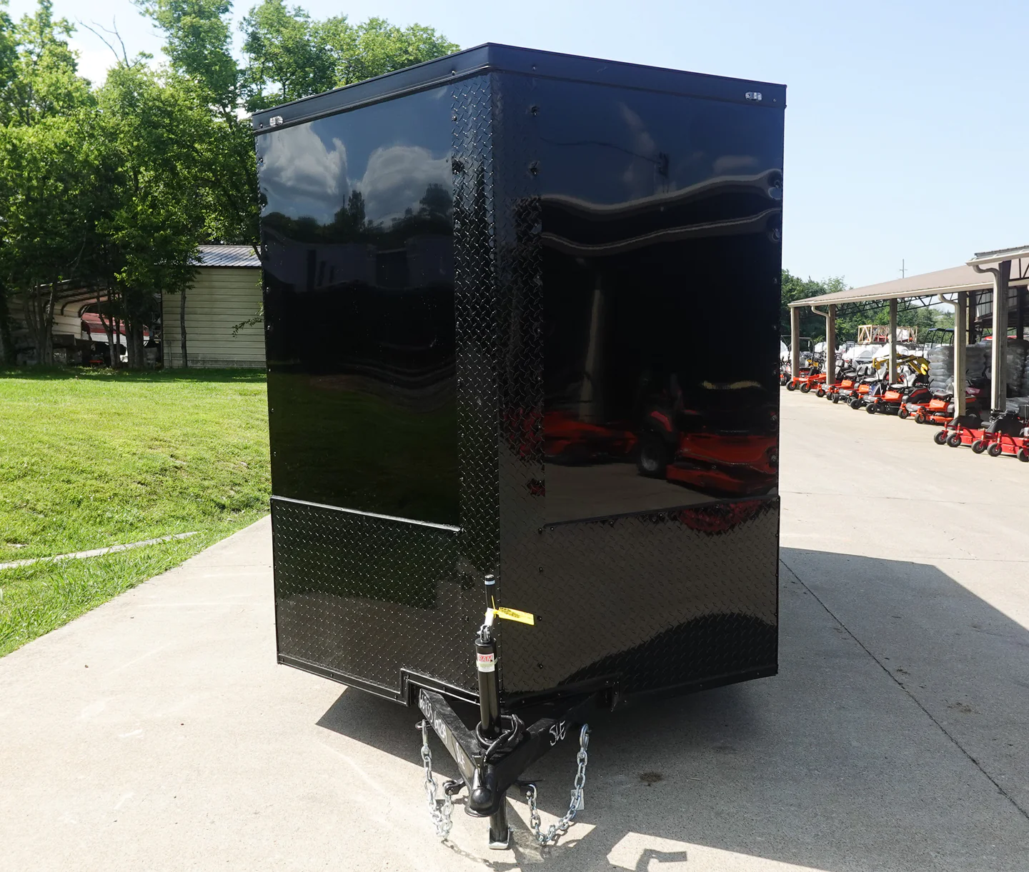 6x12 Enclosed Trailer Black V-Nose Blackout Package 3,500lb Axle Storage - Image 6