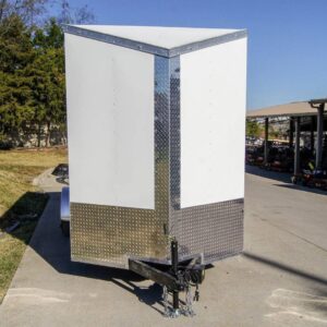 6x14 White Slant Top V-Nose Enclosed Trailer 3,500lb Axle