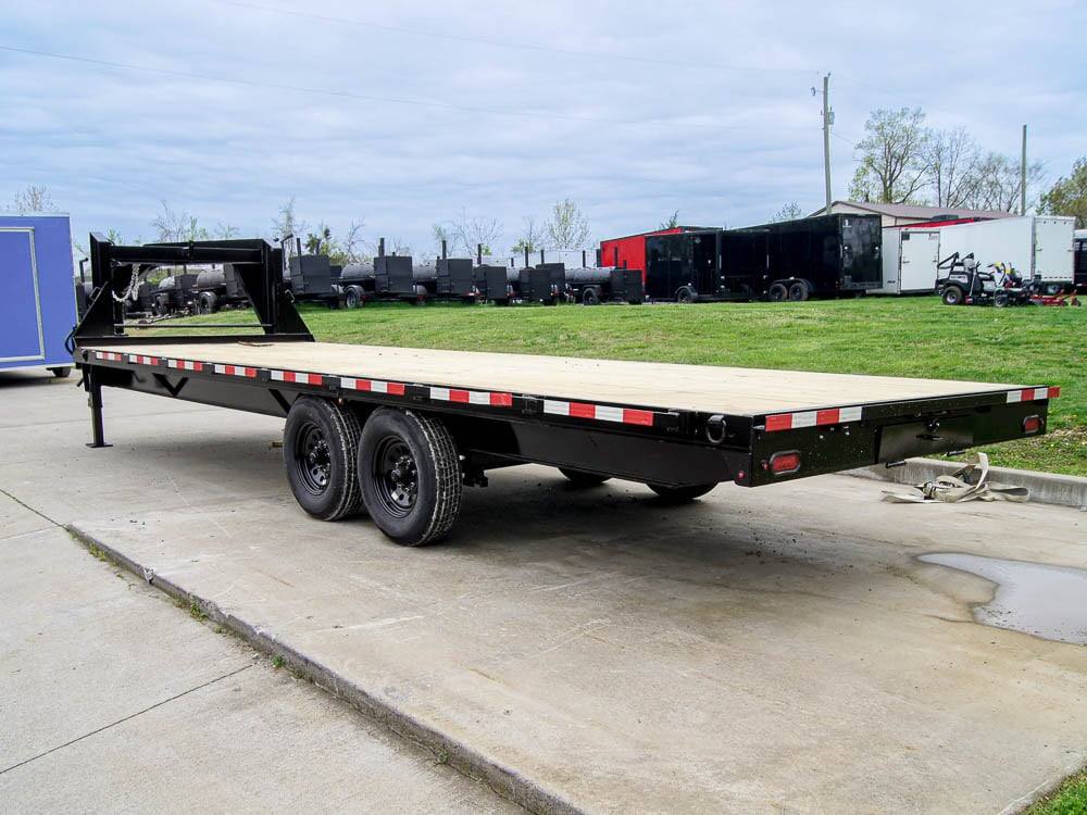 8.5x25 IBeam Gooseneck Straight Deckover Trailer (2) 7K Axles Slide Ramps 14K GVWR - Image 6