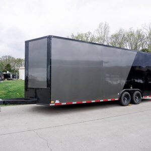 8.5 x 24 Charcoal/Black Enclosed Trailer with Blackout Package Storage