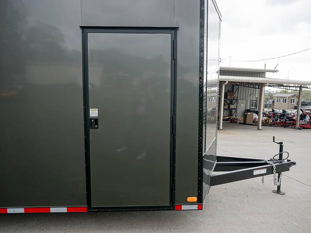 8.5 x 24 Charcoal/Black Enclosed Trailer with Blackout Package Storage - Image 7