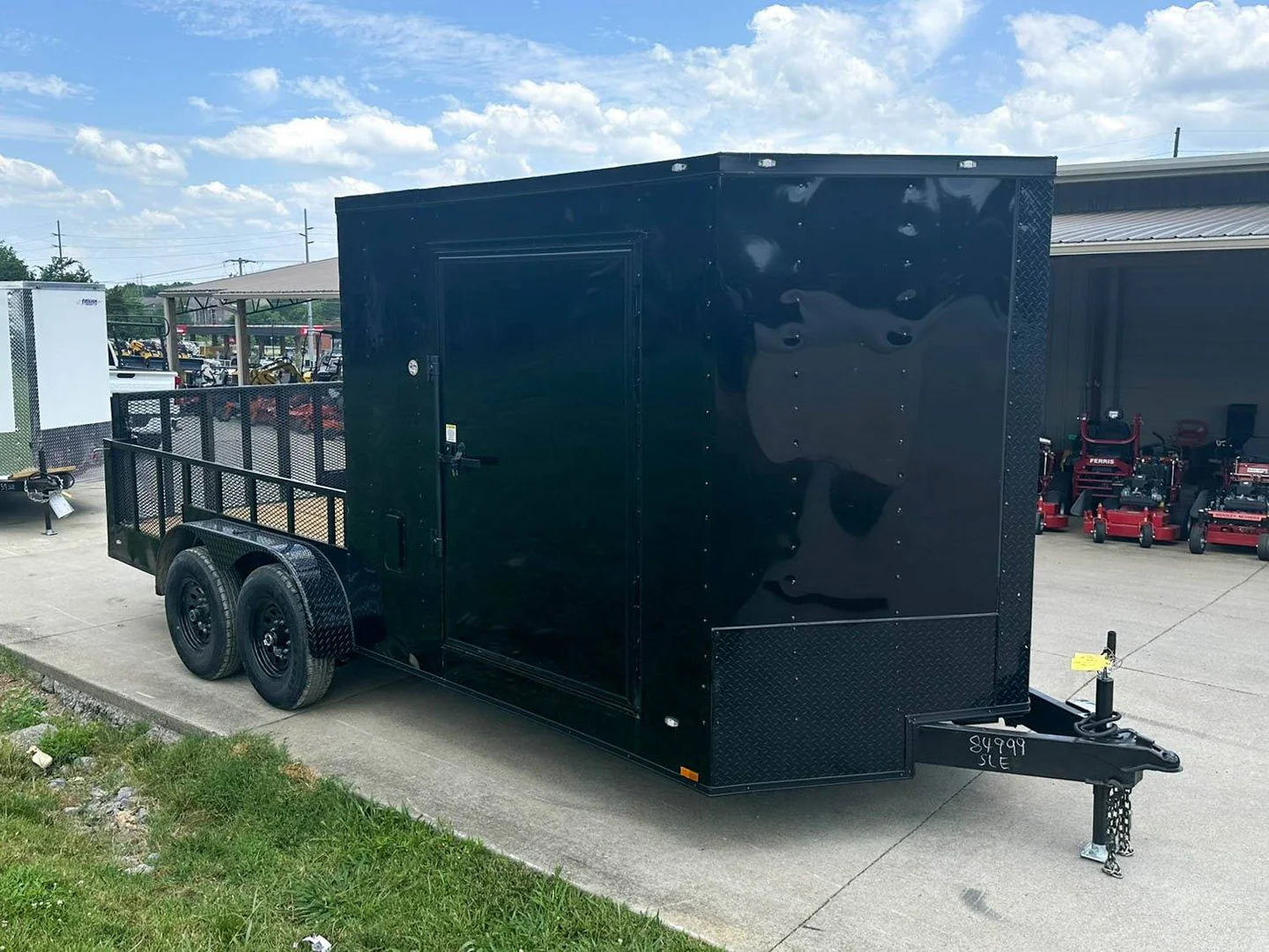 7x18 Black with Blackout Hybrid Enclosed Trailer (2) 7K Axles Storage - Image 8