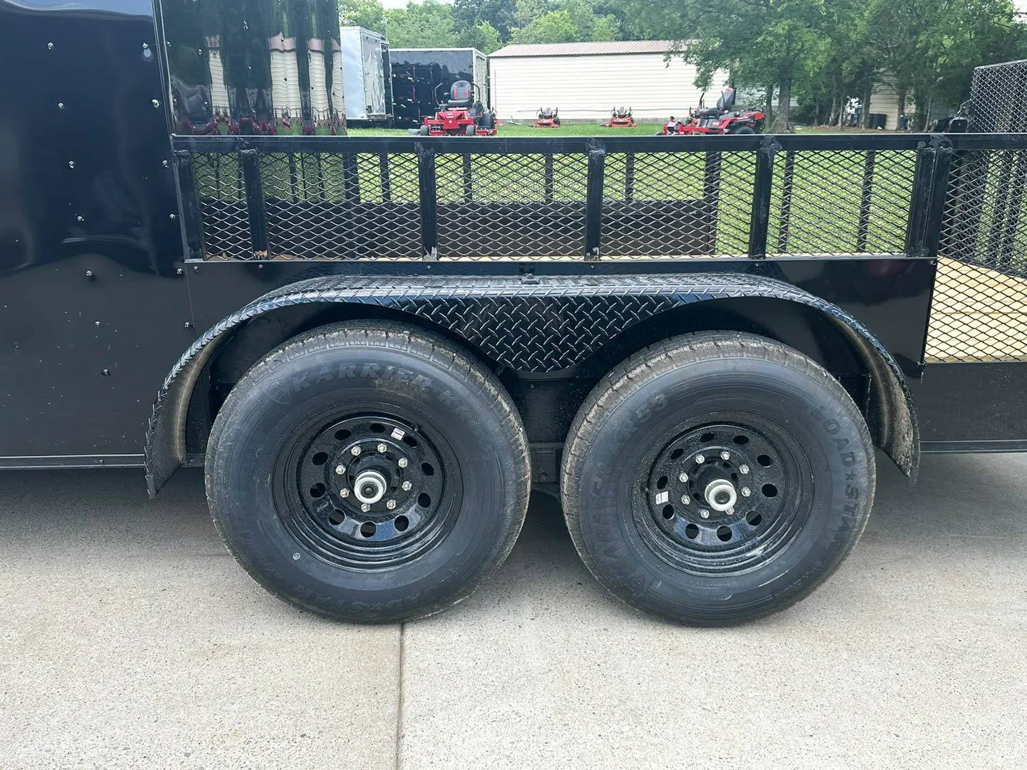 7x18 Black with Blackout Hybrid Enclosed Trailer (2) 7K Axles Storage - Image 6