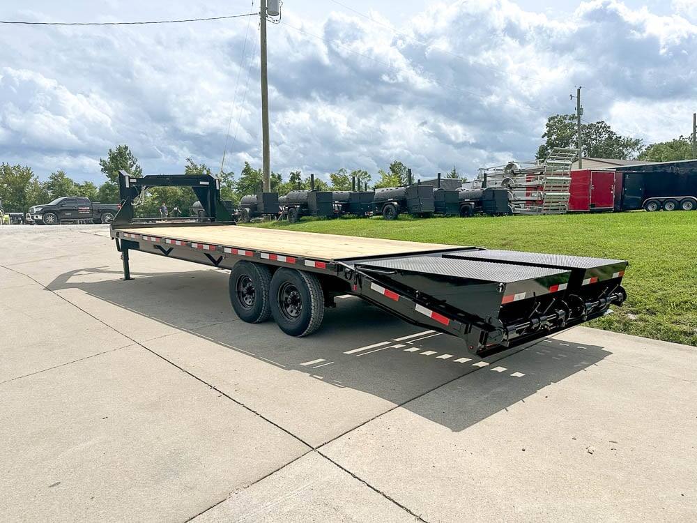 8.5x25 IBeam Gooseneck Deckover Trailer (2) 7K Axles King Kong Ramps 14K GVWR - Image 5