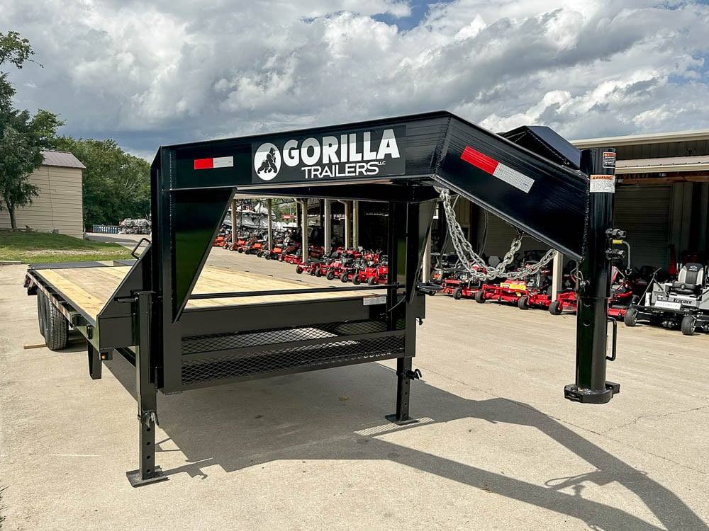 8.5x25 IBeam Gooseneck Deckover Trailer (2) 7K Axles King Kong Ramps 14K GVWR - Image 3