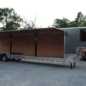 8.5 X 48 Charcoal Grey Enclosed Trailer Storage