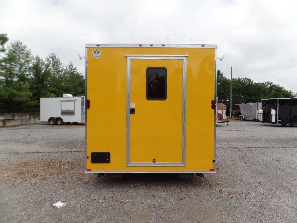 8.5' x 17' Yellow Concession Food Trailer - Image 6