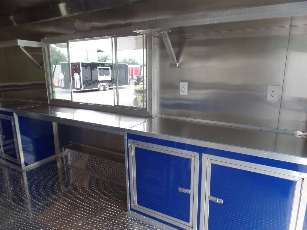 8.5' x 17' Yellow Concession Food Trailer - Image 4