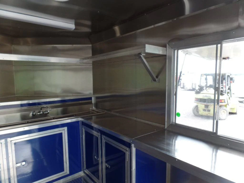 8.5' x 17' Yellow Concession Food Trailer - Image 9