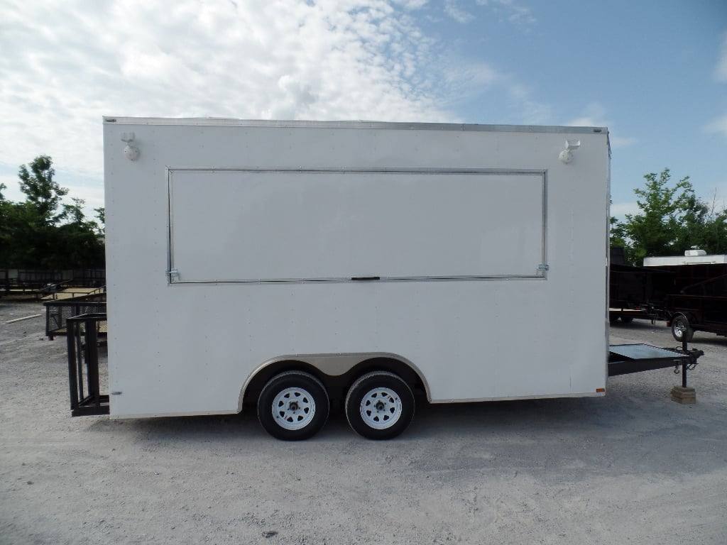 8.5' x 16' Concession Trailer White Food Event Catering - Image 4